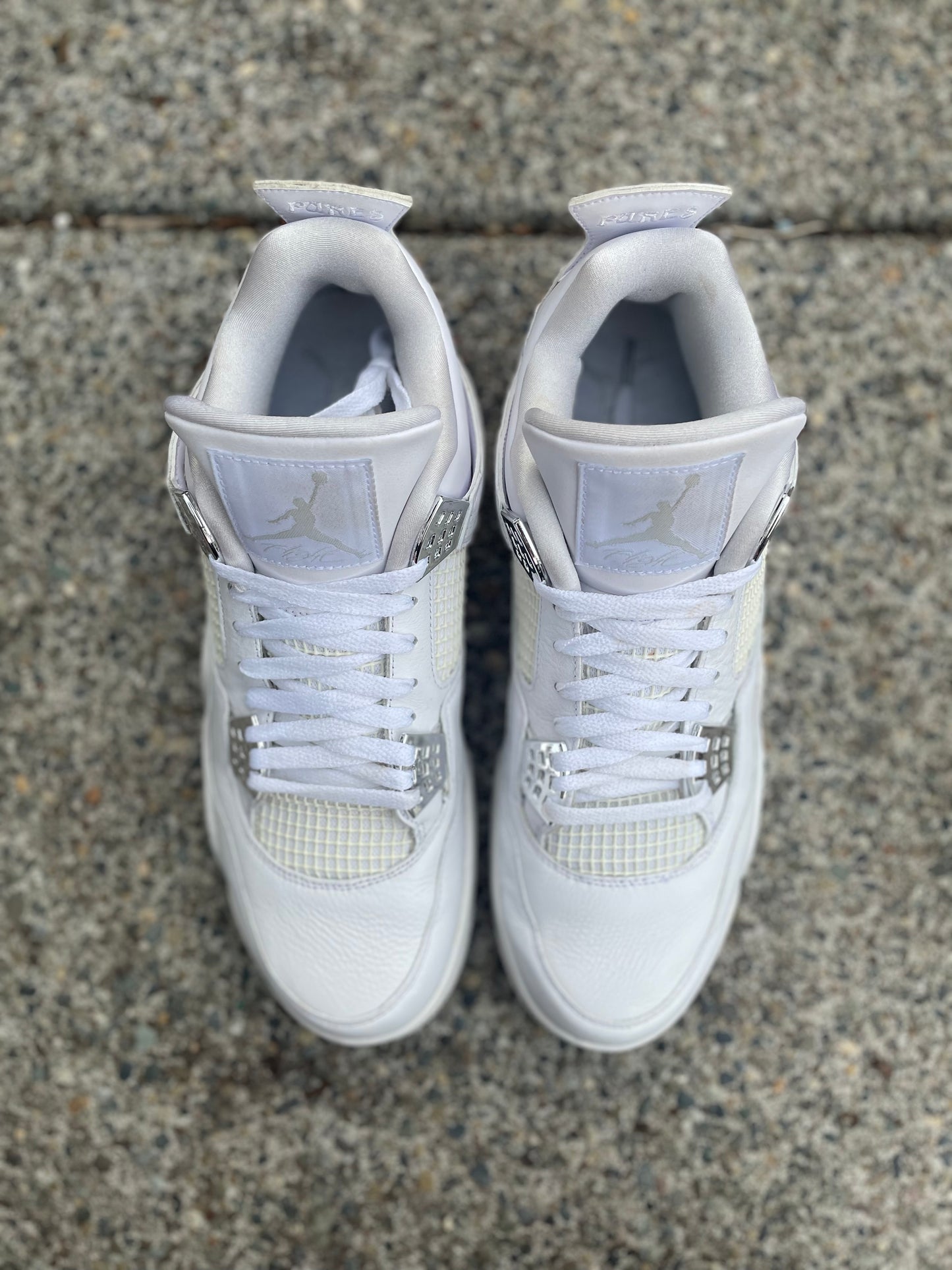 2016 Jordan 4 white metallic pure money with box Size 13