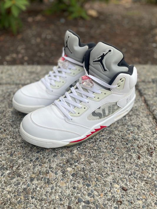 2015 Jordan retro 5 supreme white Sz 14 no box