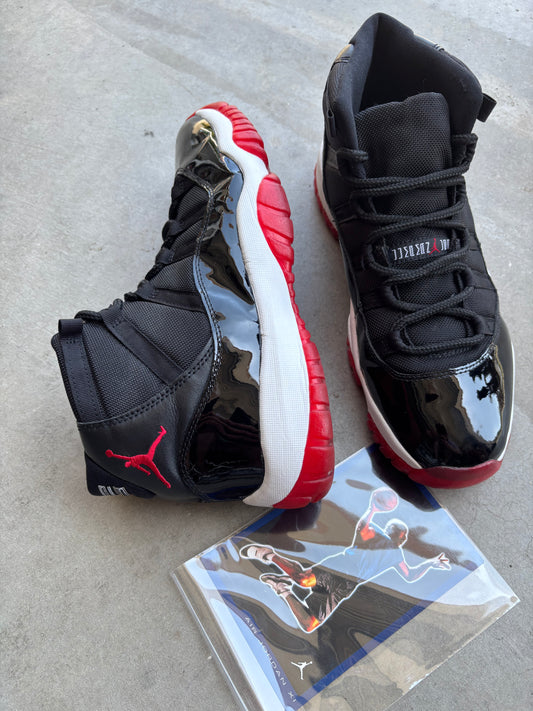 2001 Jordan 11 playoff black varsity red size 12